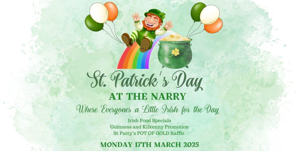 Irish Food Specials Guinness and Kilkenny Promotion St Pattys POT OF GOLD Raffle